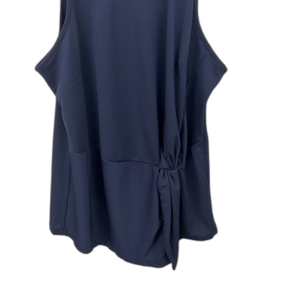 Banana Republic Navy Blue Front Twist Sleeveless Blouse NWT Size Small - Picture 7 of 12